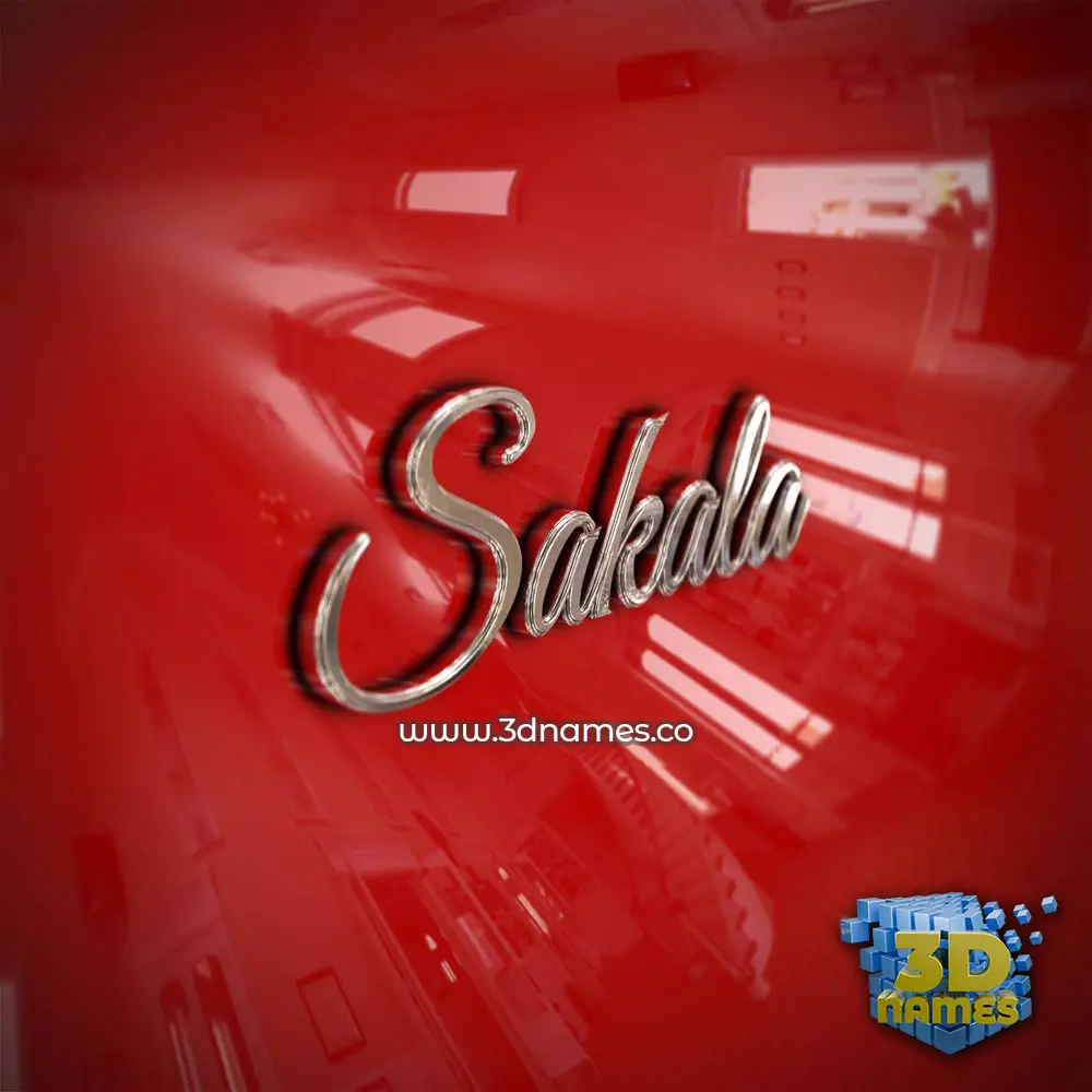 sakala in Car Paint style - 3D name wallpaper