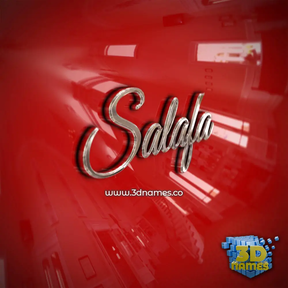 salafa in Car Paint style - 3D name wallpaper
