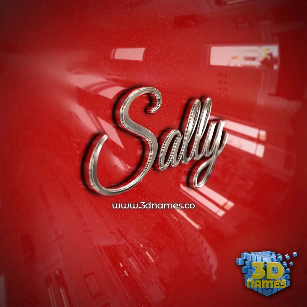 sally in Car Paint style - 3D name wallpaper
