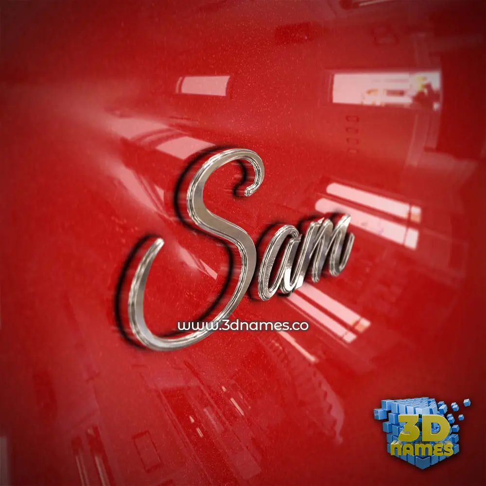 sam in Car Paint style - 3D name wallpaper