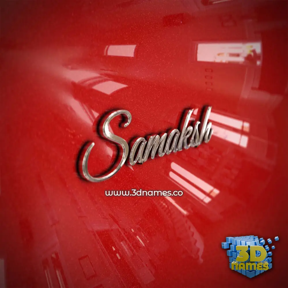 samaksh in Car Paint style - 3D name wallpaper
