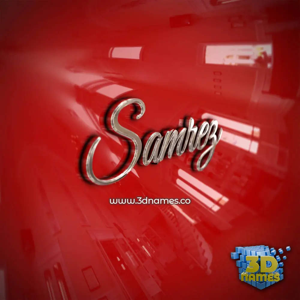 samrez in Car Paint style - 3D name wallpaper
