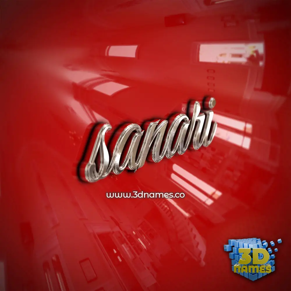 sanari in Car Paint style - 3D name wallpaper