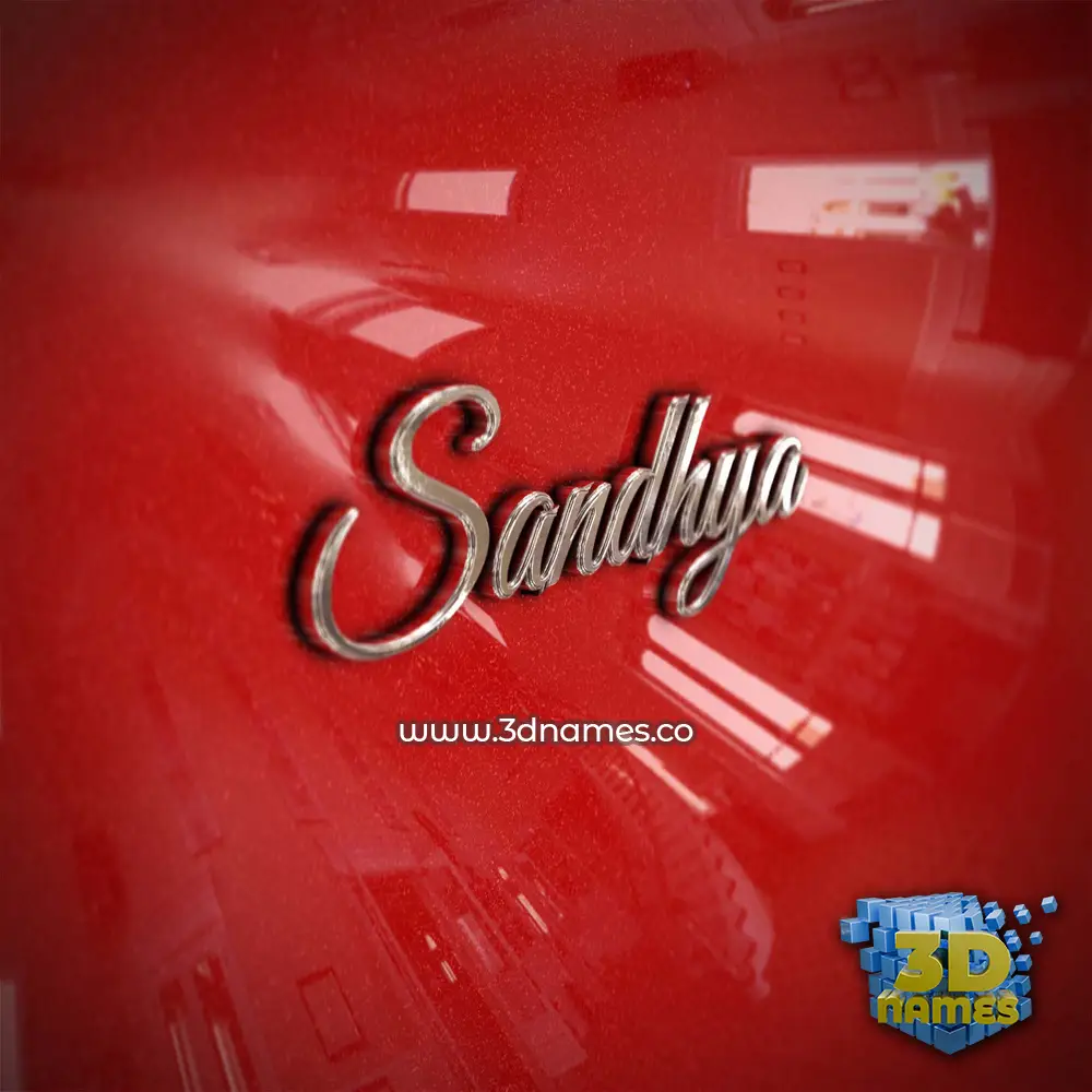 sandhya in Car Paint style - 3D name wallpaper