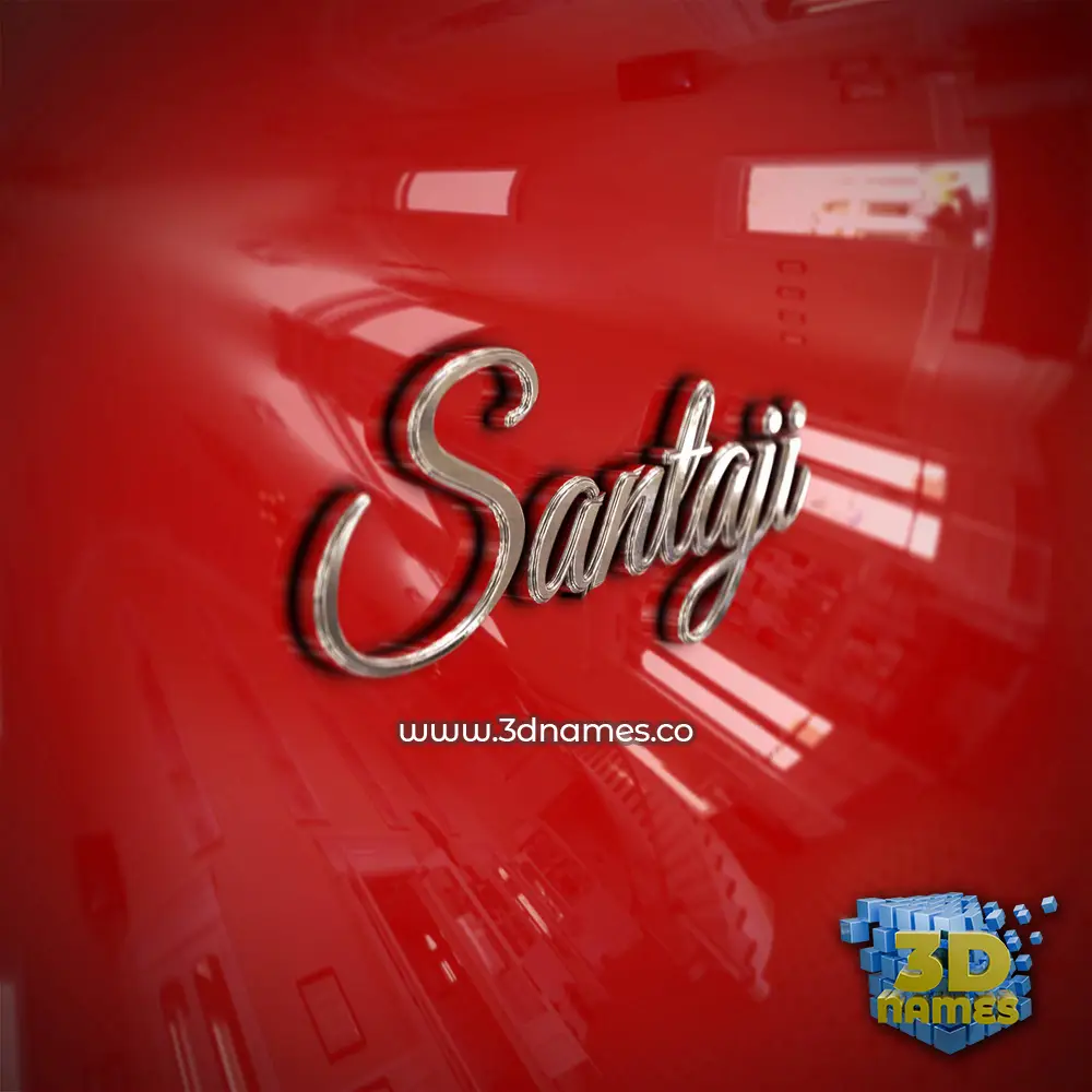 santaji in Car Paint style - 3D name wallpaper