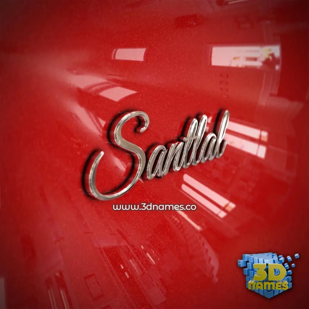santlal in Car Paint style - 3D name wallpaper