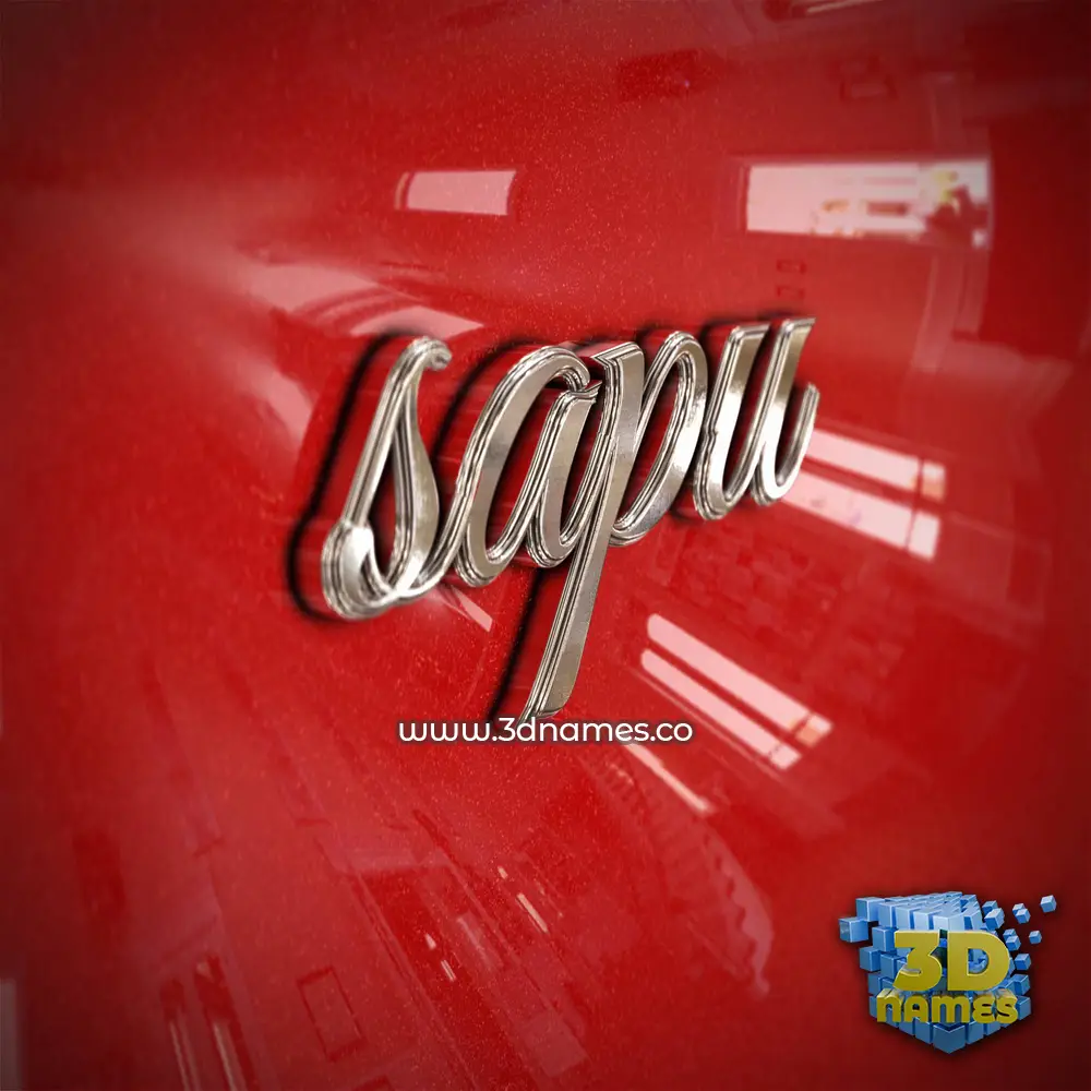sapu in Car Paint style - 3D name wallpaper