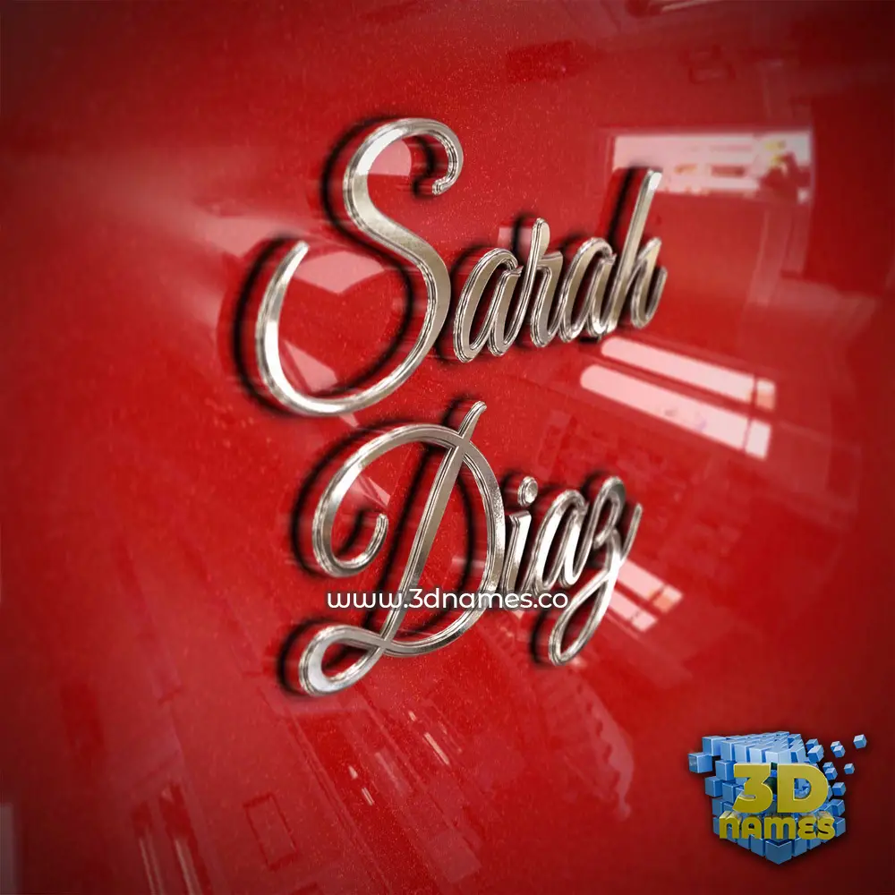 sarah diaz in Car Paint style - 3D name wallpaper