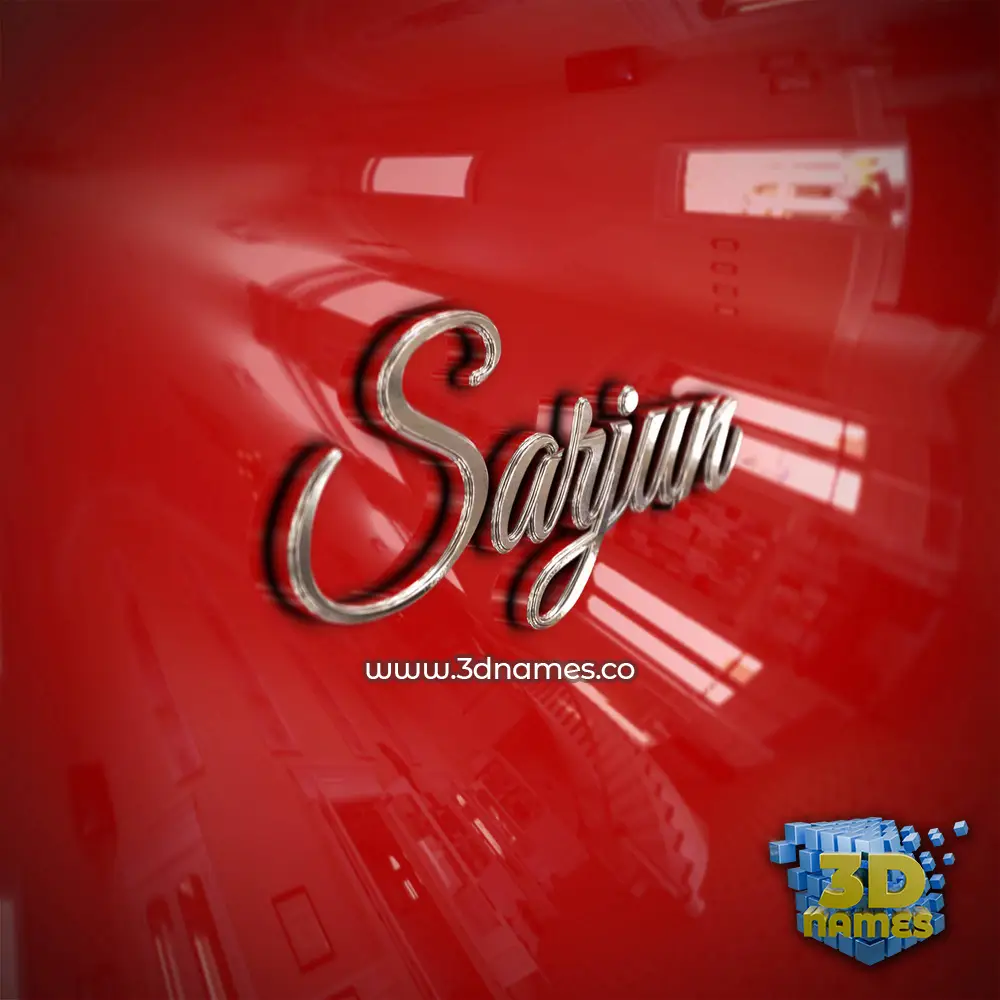 sarjun in Car Paint style - 3D name wallpaper