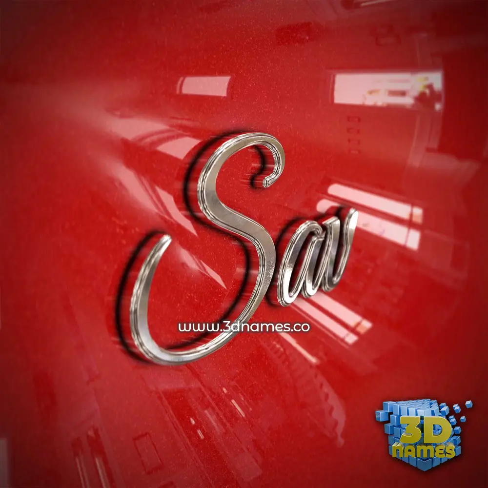 sav in Car Paint style - 3D name wallpaper