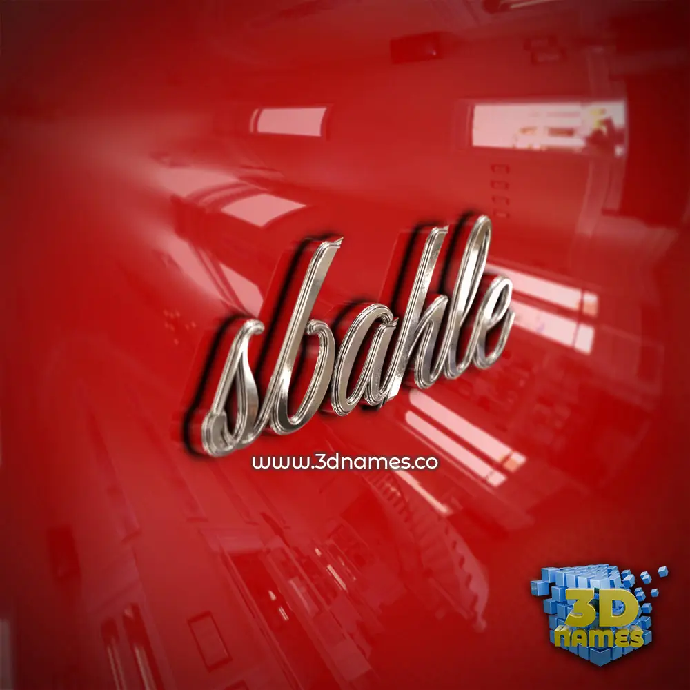 sbahle in Car Paint style - 3D name wallpaper