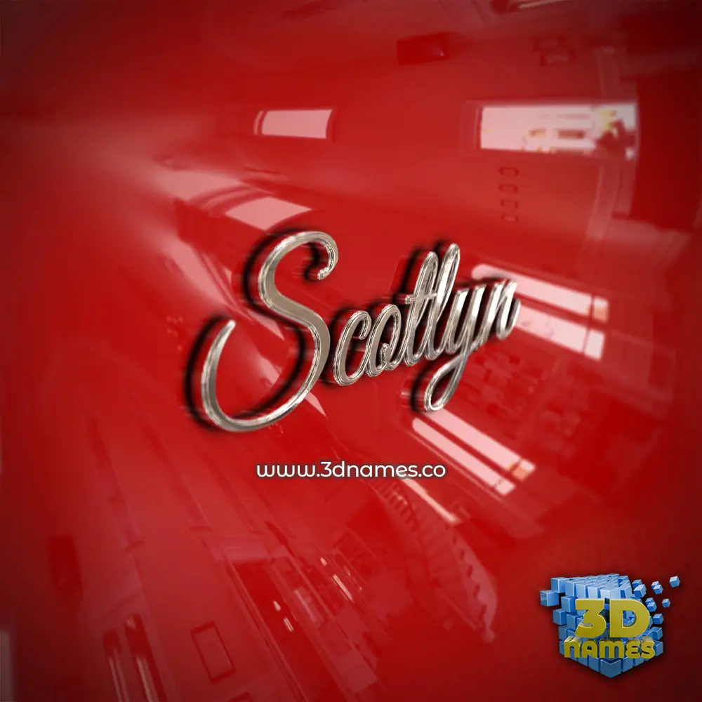 scotlyn in Car Paint style - 3D name wallpaper