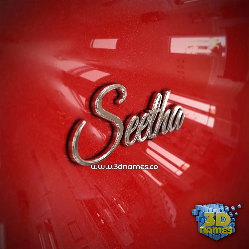 seetha in Car Paint style - 3D name wallpaper