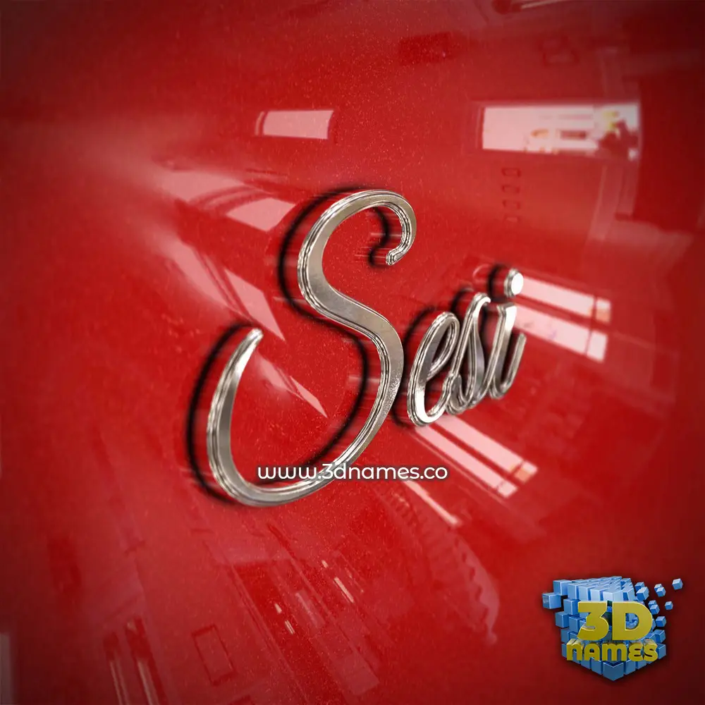 sesi in Car Paint style - 3D name wallpaper