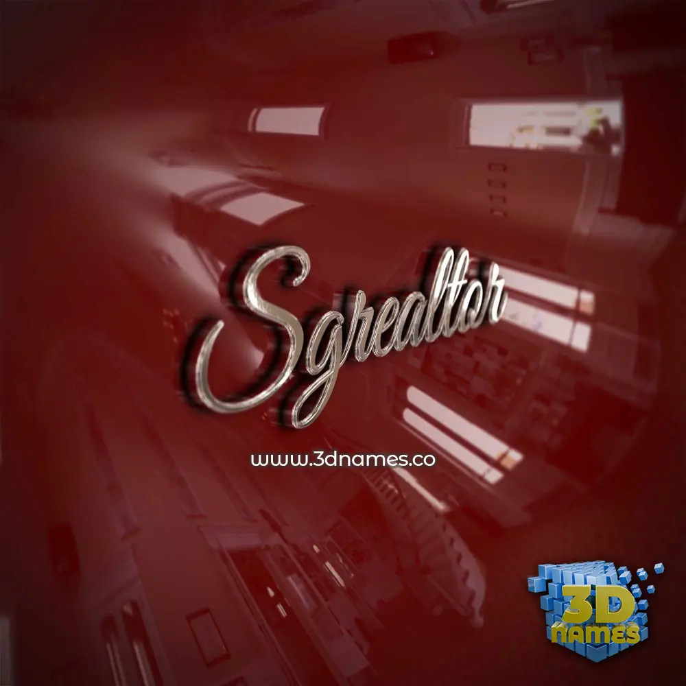 sgrealtor in Car Paint style - 3D name wallpaper