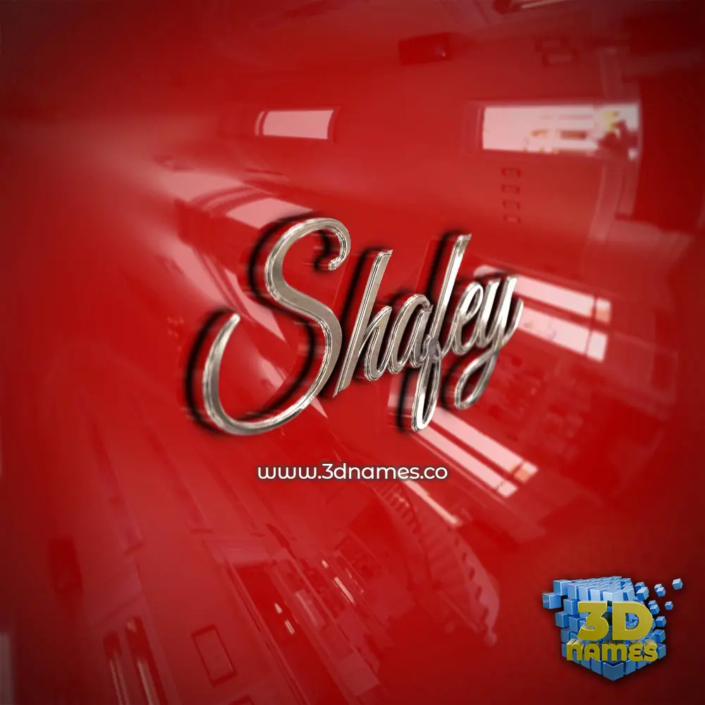 shafey in Car Paint style - 3D name wallpaper