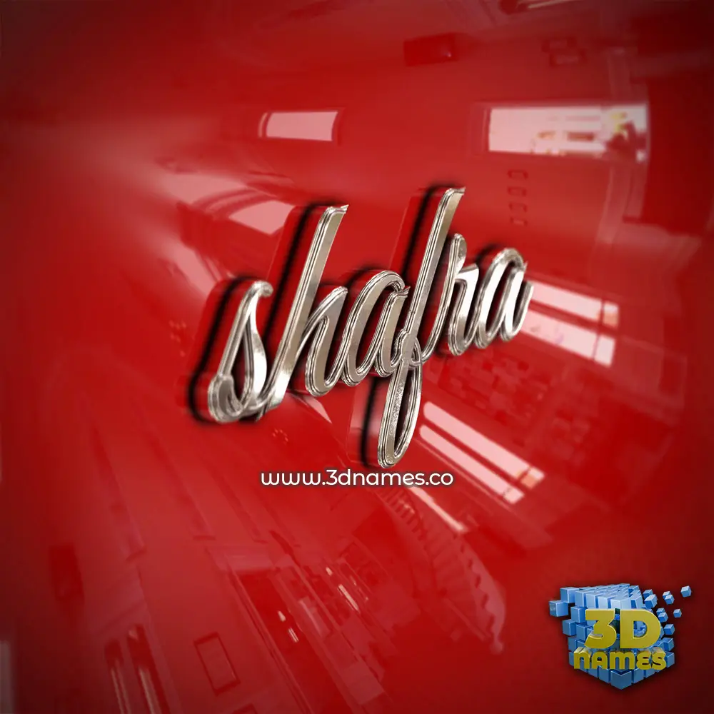 shafra in Car Paint style - 3D name wallpaper