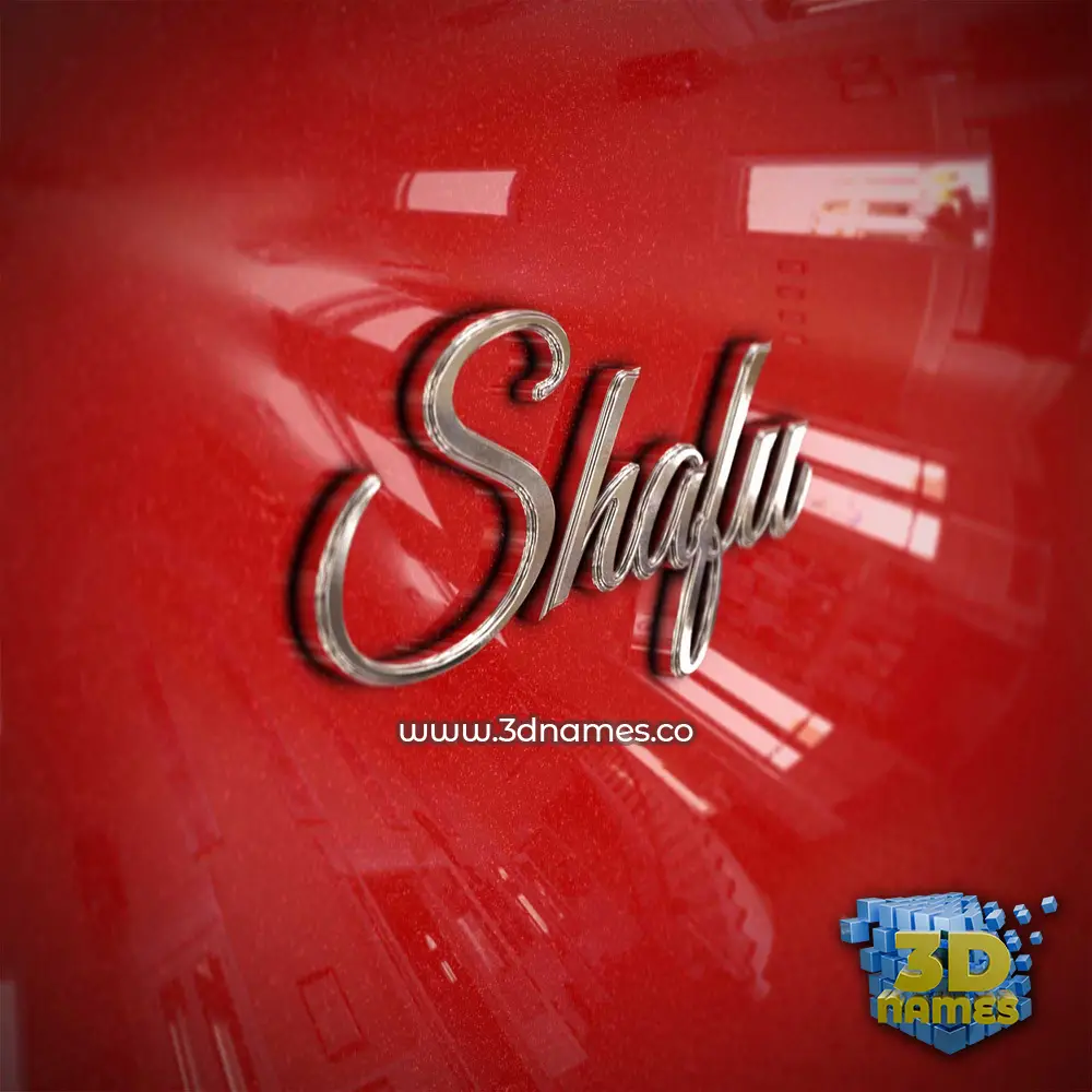 shafu in Car Paint style - 3D name wallpaper