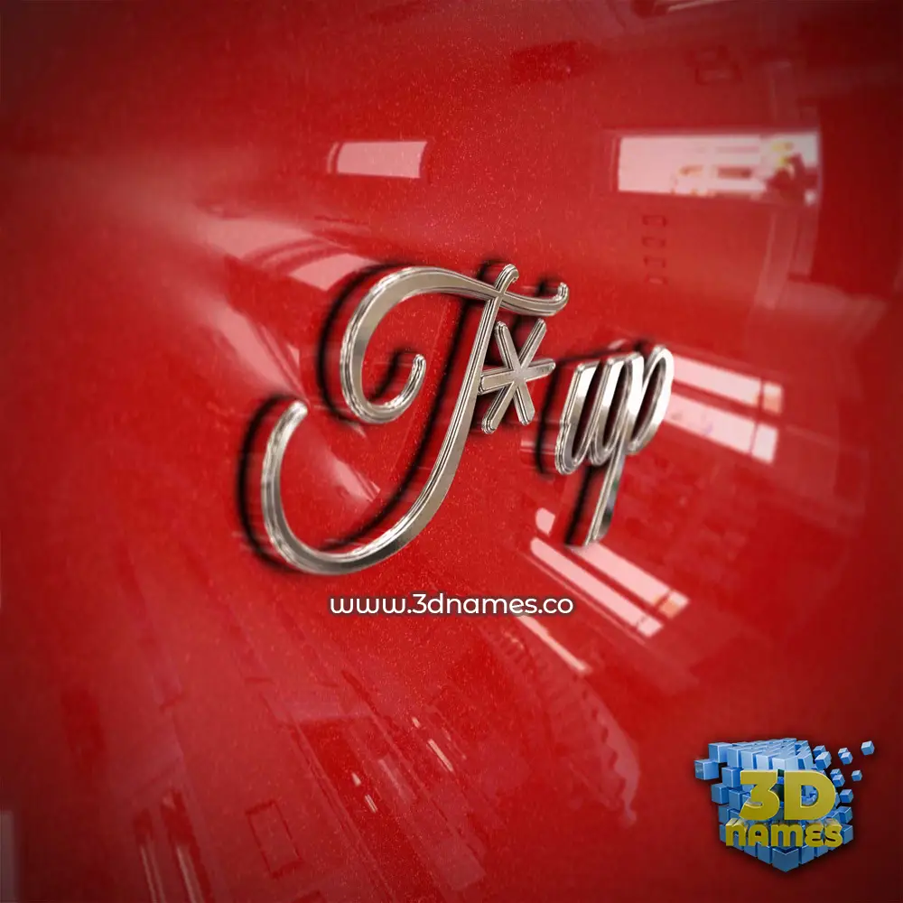 t up in Car Paint style - 3D name wallpaper