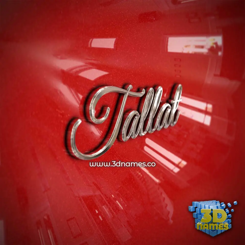 tallat in Car Paint style - 3D name wallpaper
