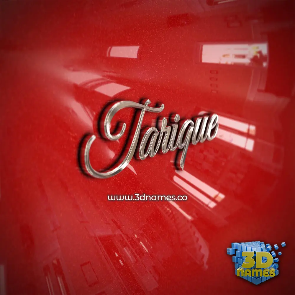 tarique in Car Paint style - 3D name wallpaper