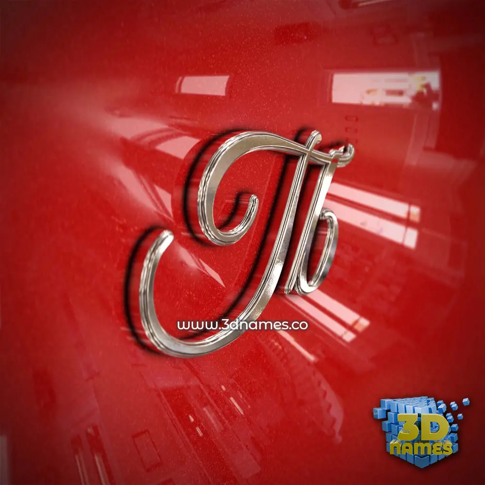 tb in Car Paint style - 3D name wallpaper