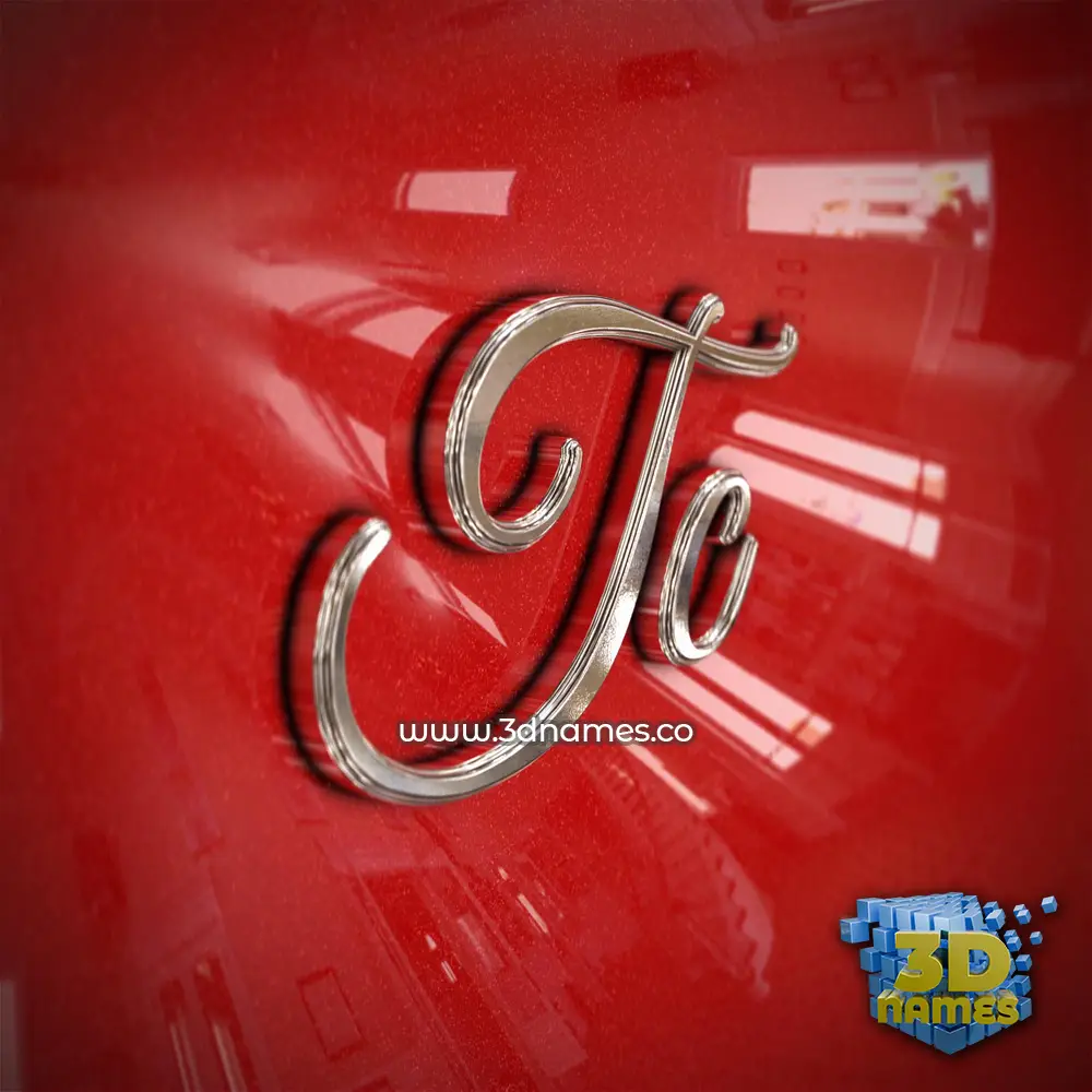 tc in Car Paint style - 3D name wallpaper