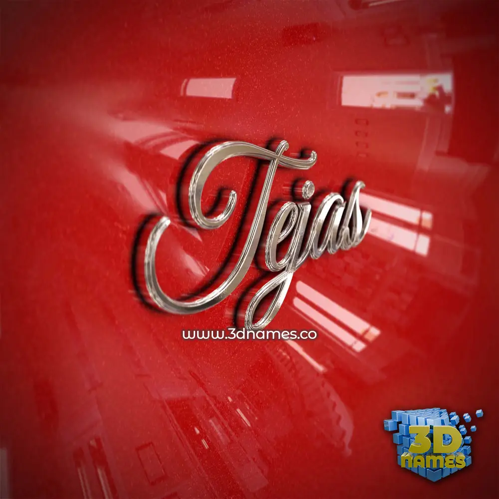 tejas in Car Paint style - 3D name wallpaper