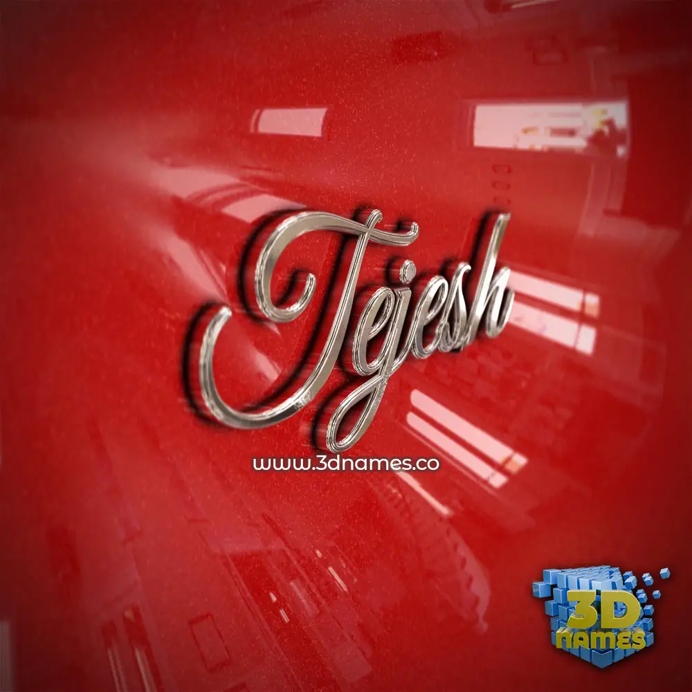 tejesh in Car Paint style - 3D name wallpaper