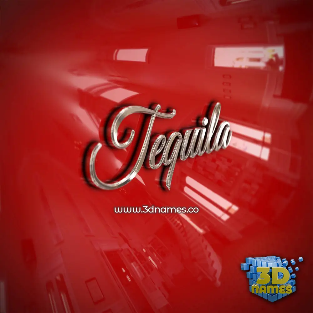 tequila in Car Paint style - 3D name wallpaper