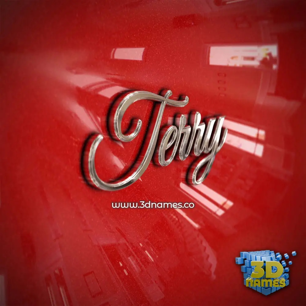 terry in Car Paint style - 3D name wallpaper