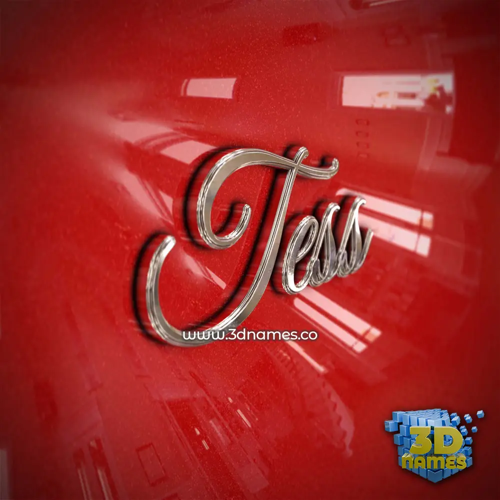 tess in Car Paint style - 3D name wallpaper