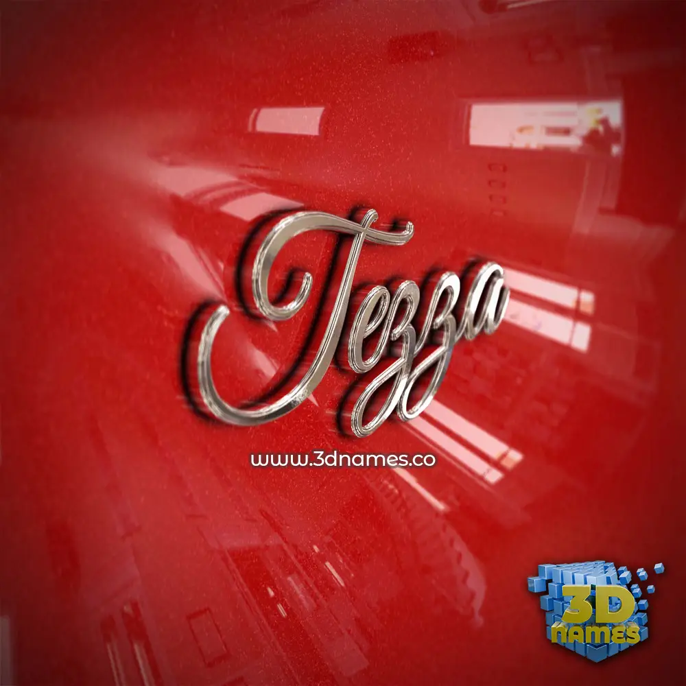tezza in Car Paint style - 3D name wallpaper