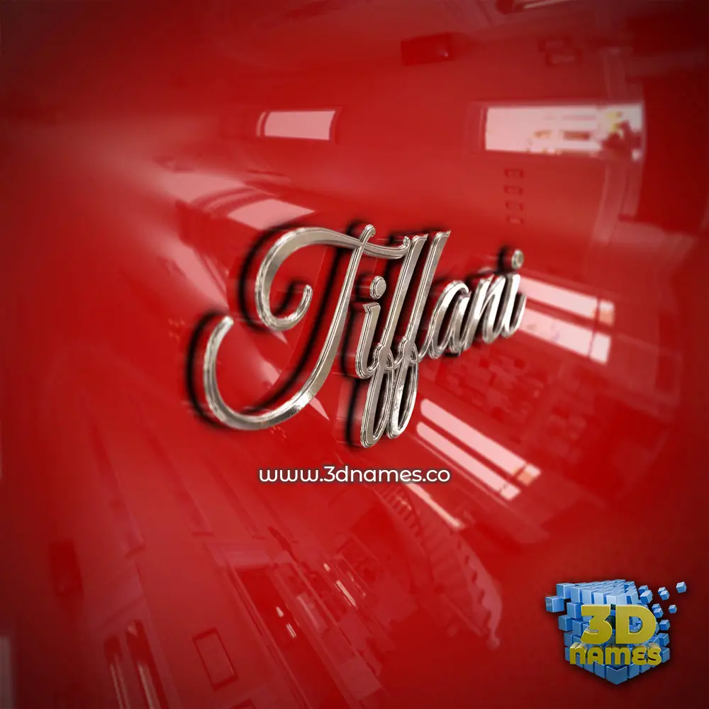 tiffani in Car Paint style - 3D name wallpaper