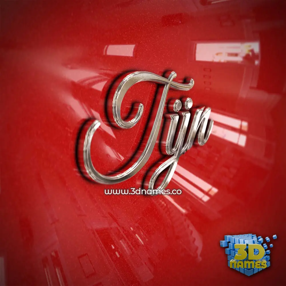 tijn in Car Paint style - 3D name wallpaper