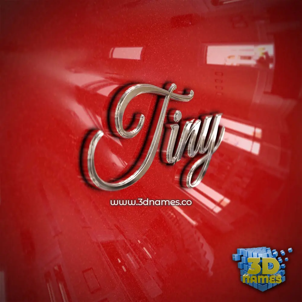 tiny in Car Paint style - 3D name wallpaper