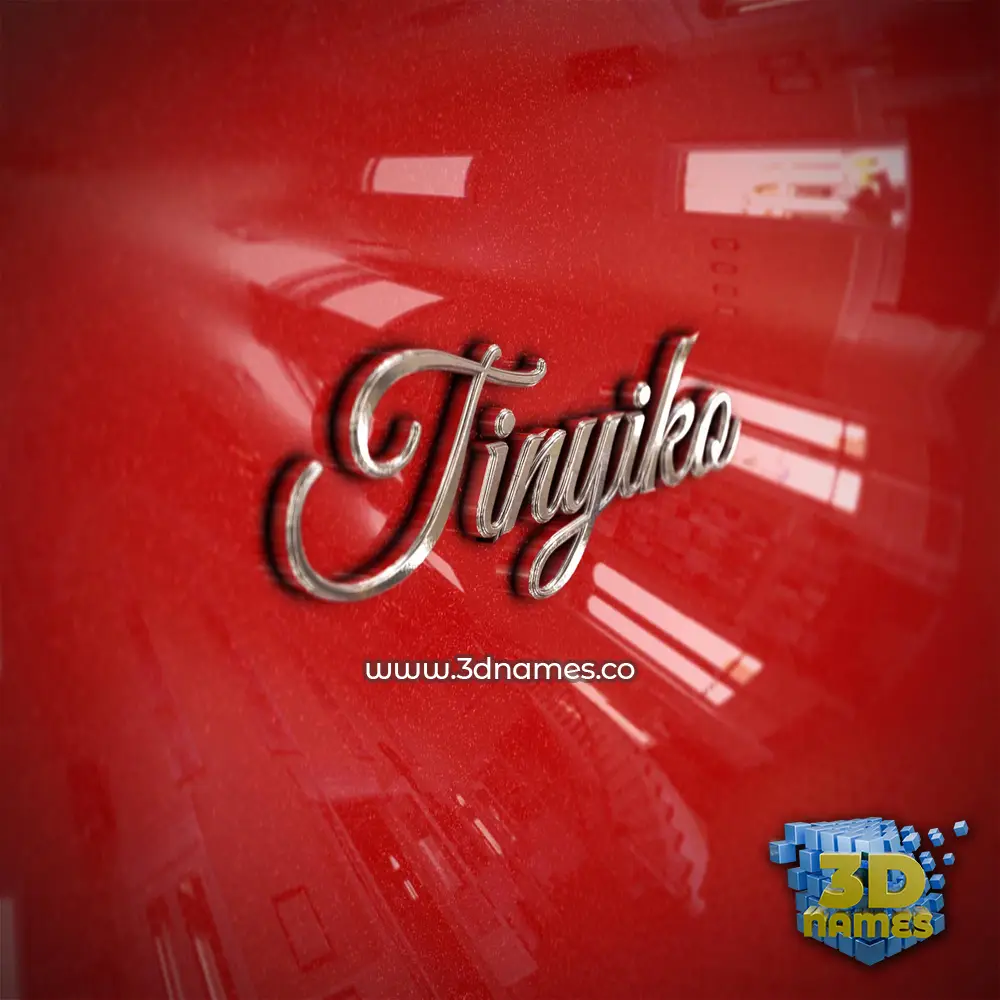 tinyiko in Car Paint style - 3D name wallpaper