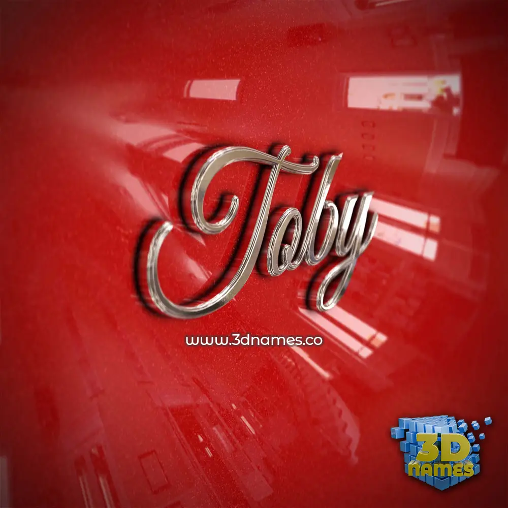 toby in Car Paint style - 3D name wallpaper