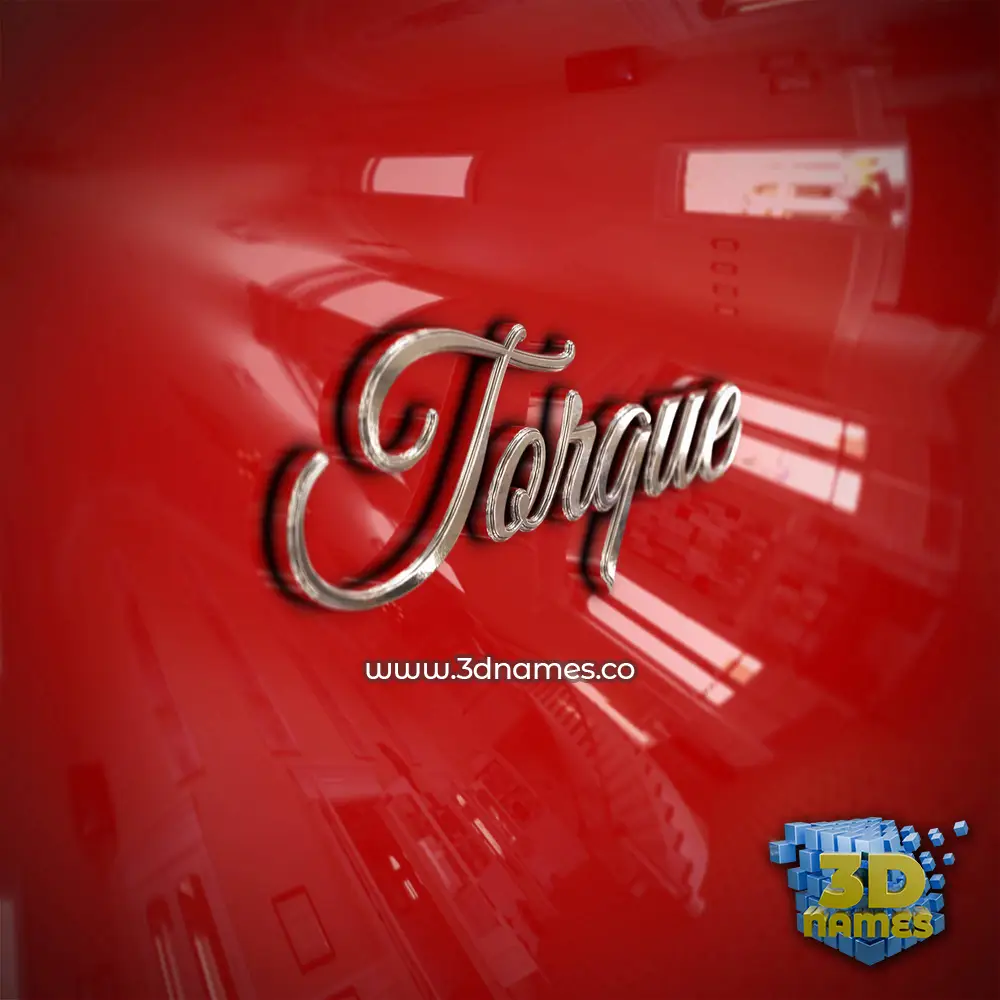 torque in Car Paint style - 3D name wallpaper