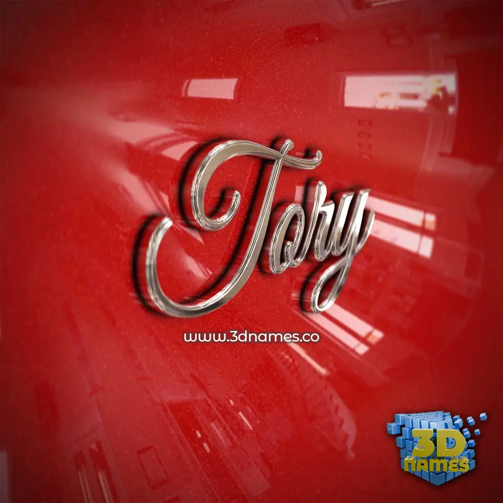 tory in Car Paint style - 3D name wallpaper