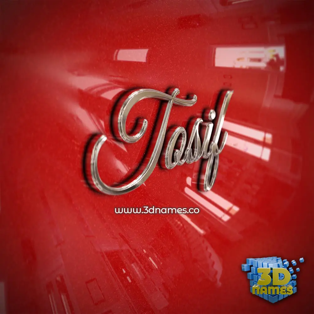 tosif in Car Paint style - 3D name wallpaper