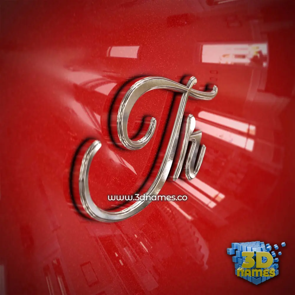 tr in Car Paint style - 3D name wallpaper
