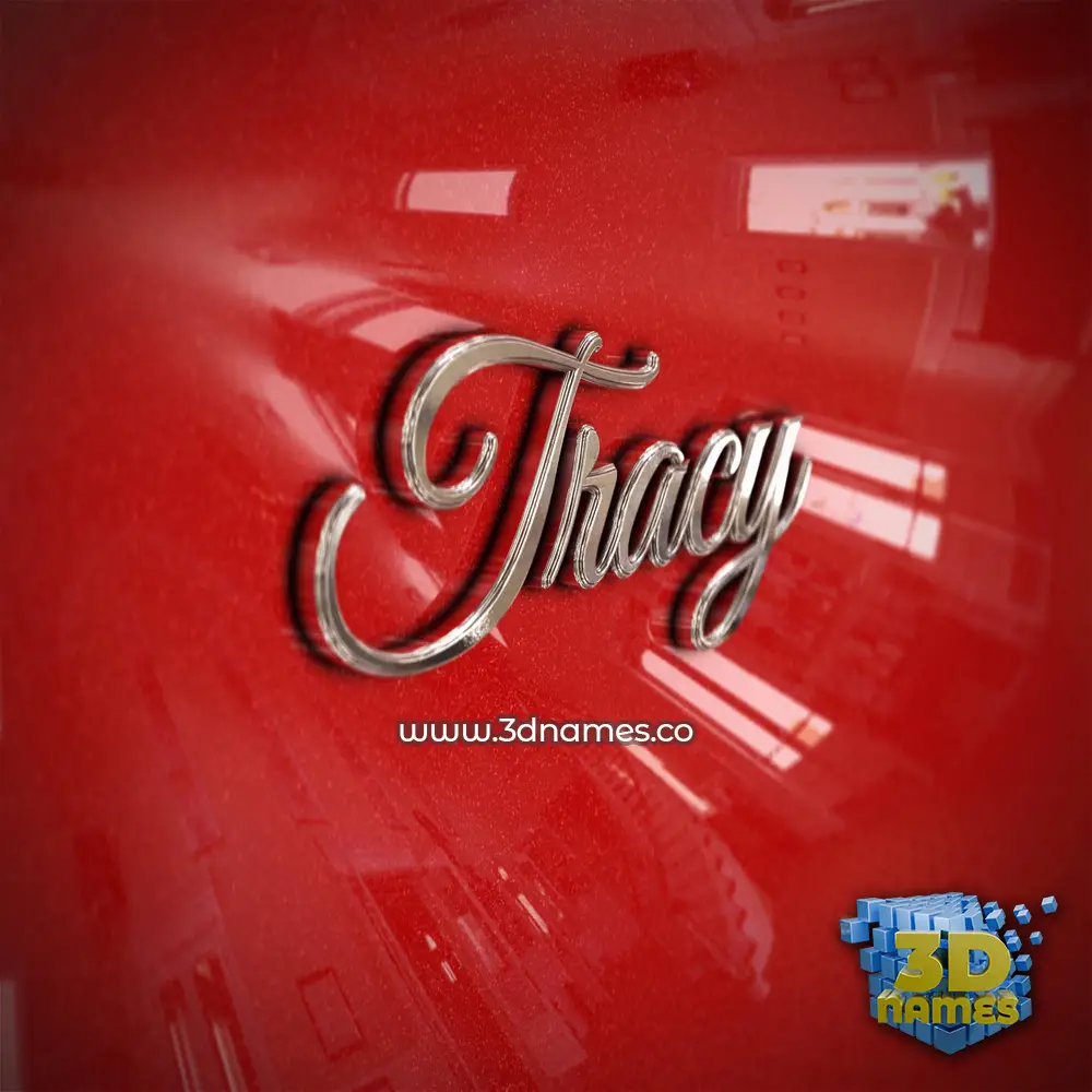 tracy in Car Paint style - 3D name wallpaper