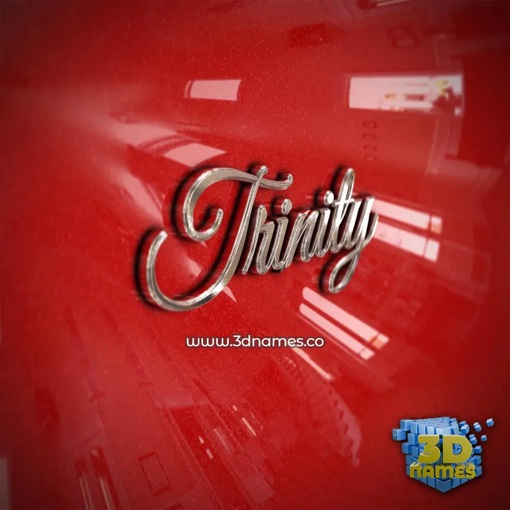 trinity in Car Paint style - 3D name wallpaper