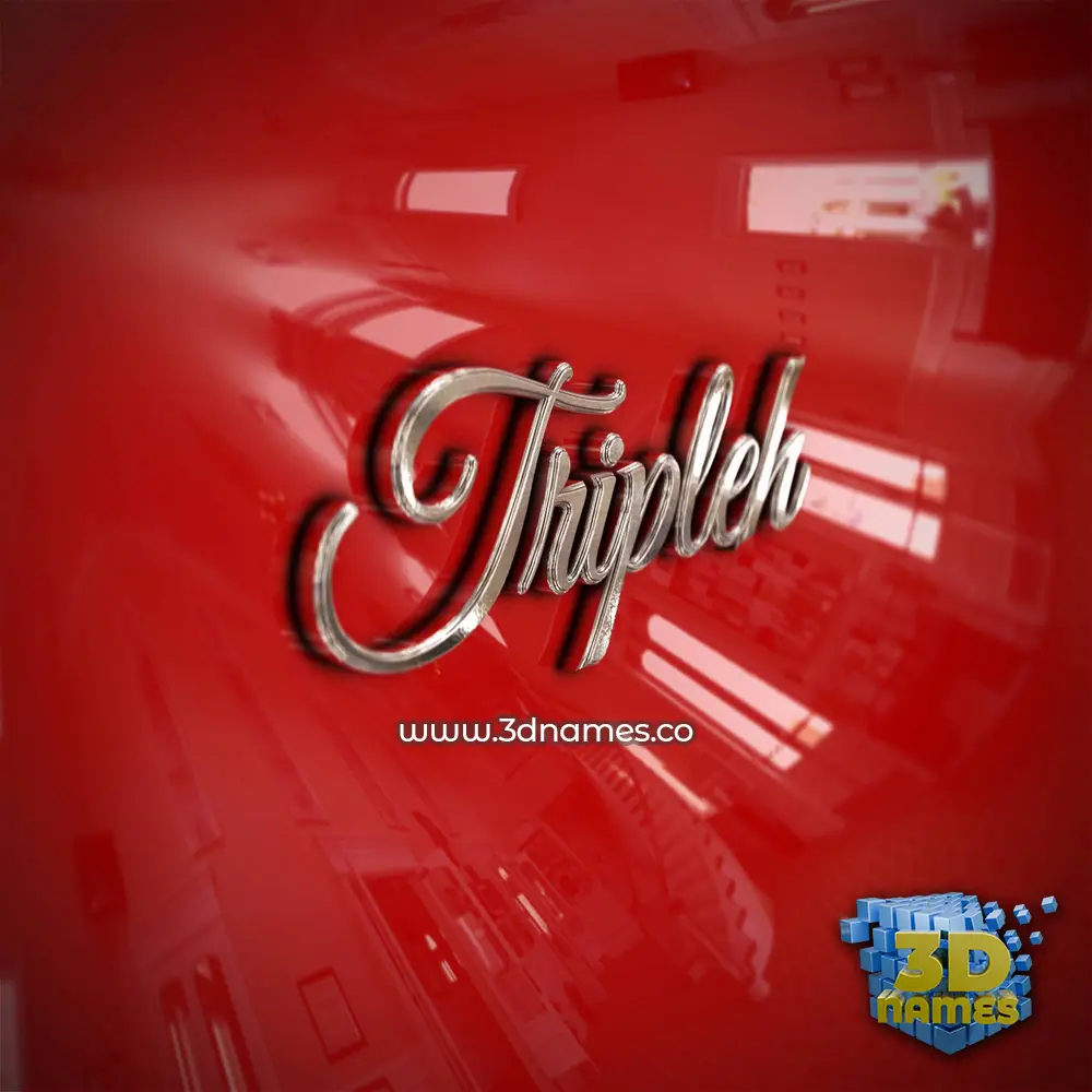tripleh in Car Paint style - 3D name wallpaper