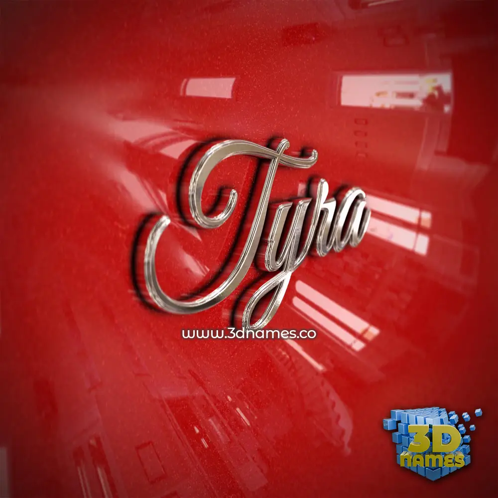 tyra in Car Paint style - 3D name wallpaper