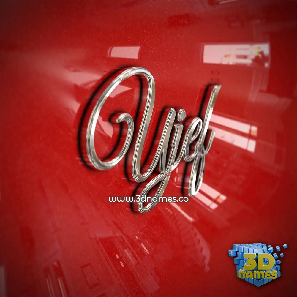 ujef in Car Paint style - 3D name wallpaper