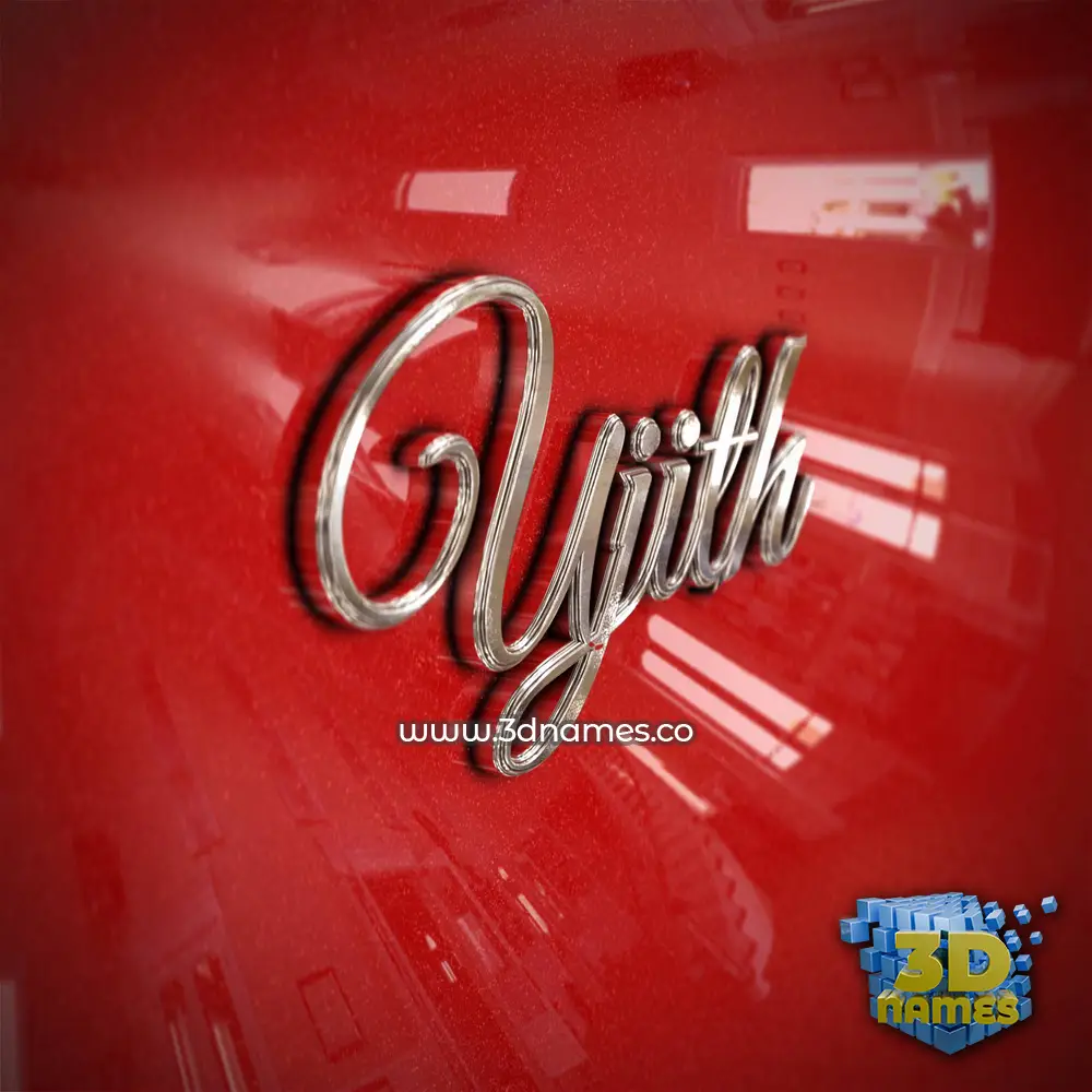 ujith in Car Paint style - 3D name wallpaper
