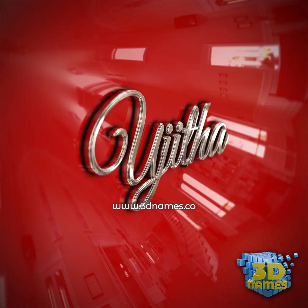 ujitha in Car Paint style - 3D name wallpaper