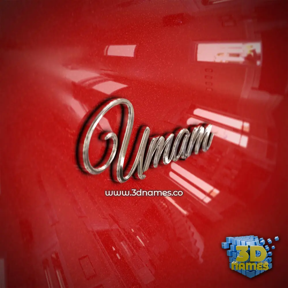 umam in Car Paint style - 3D name wallpaper